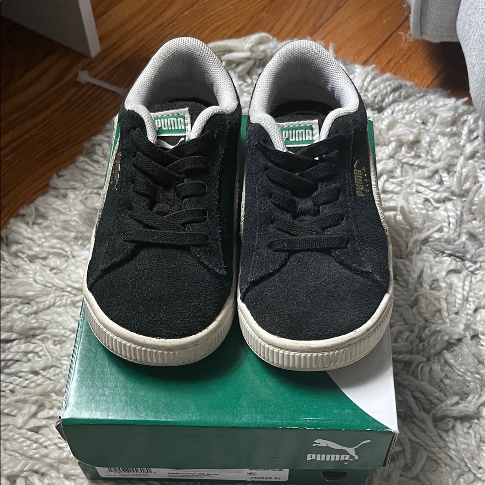 Puma Kids Black and White Sneakers